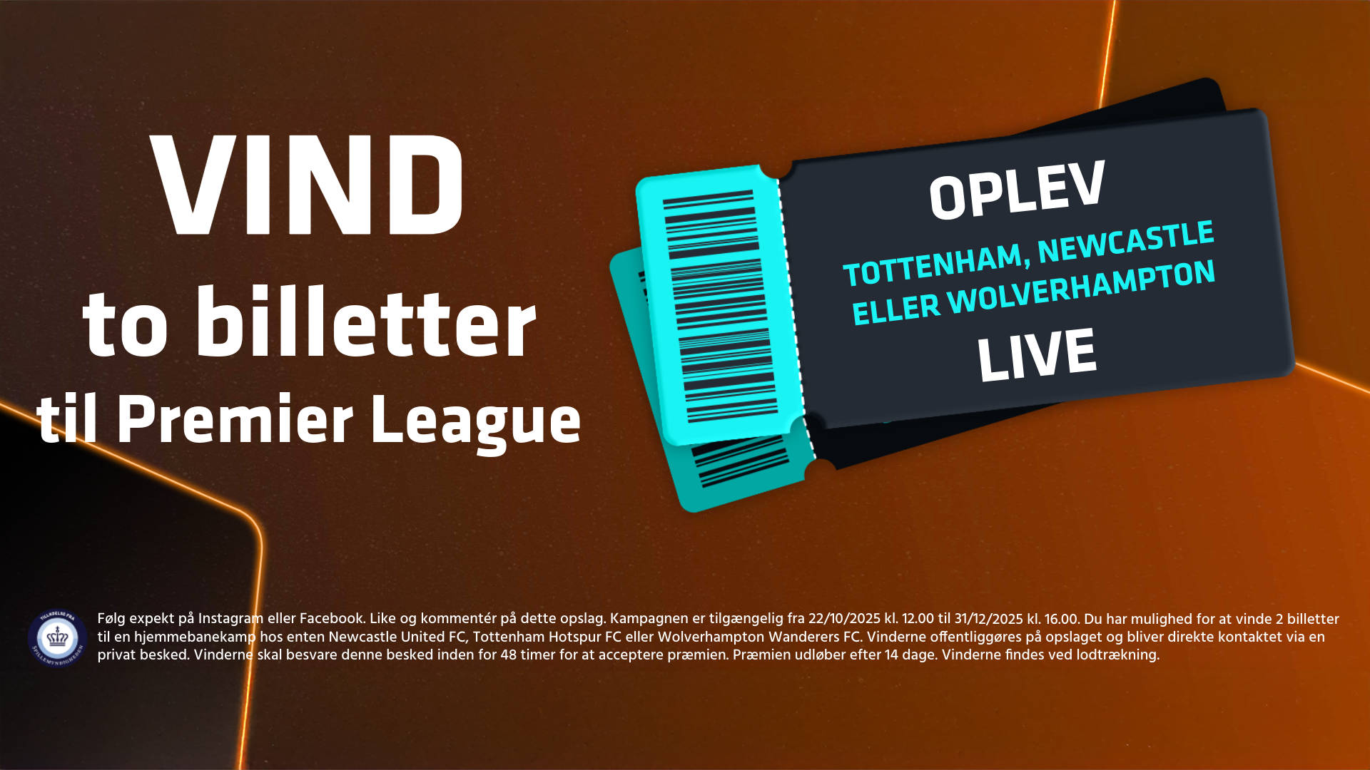 Vind to billetter til Premier League