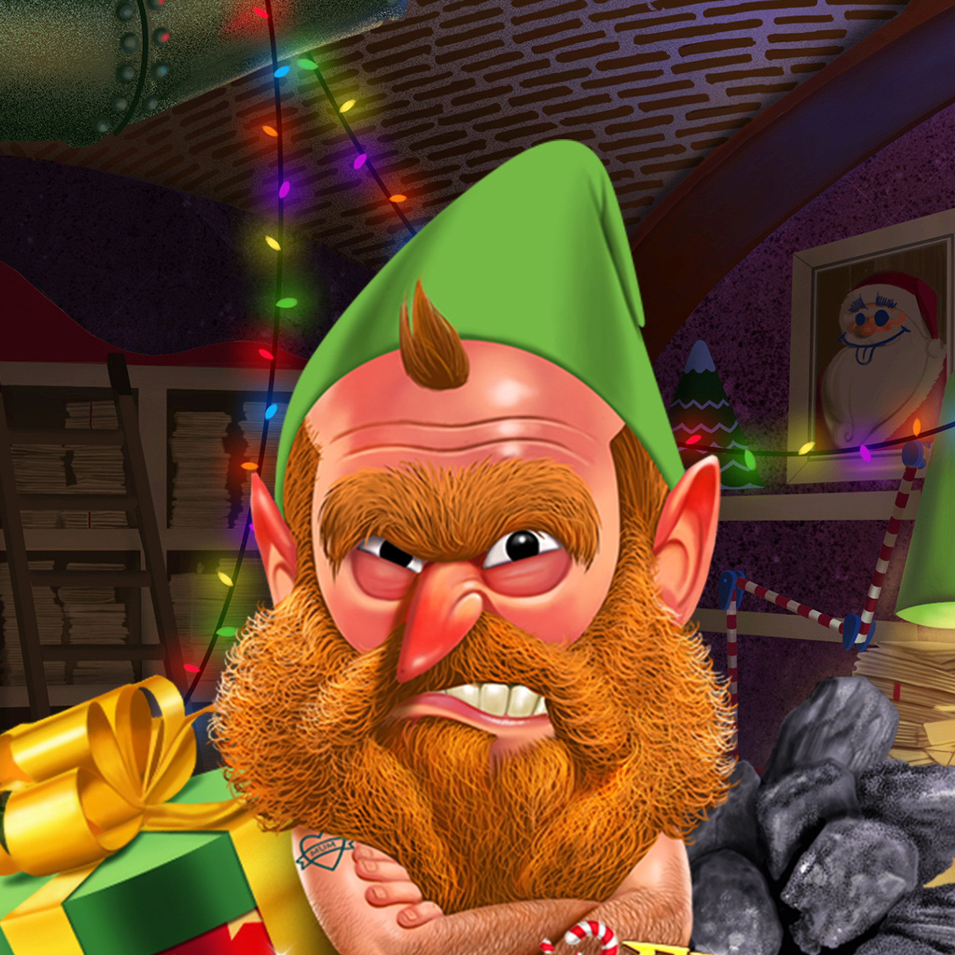 Angry Elf Christmas Miner