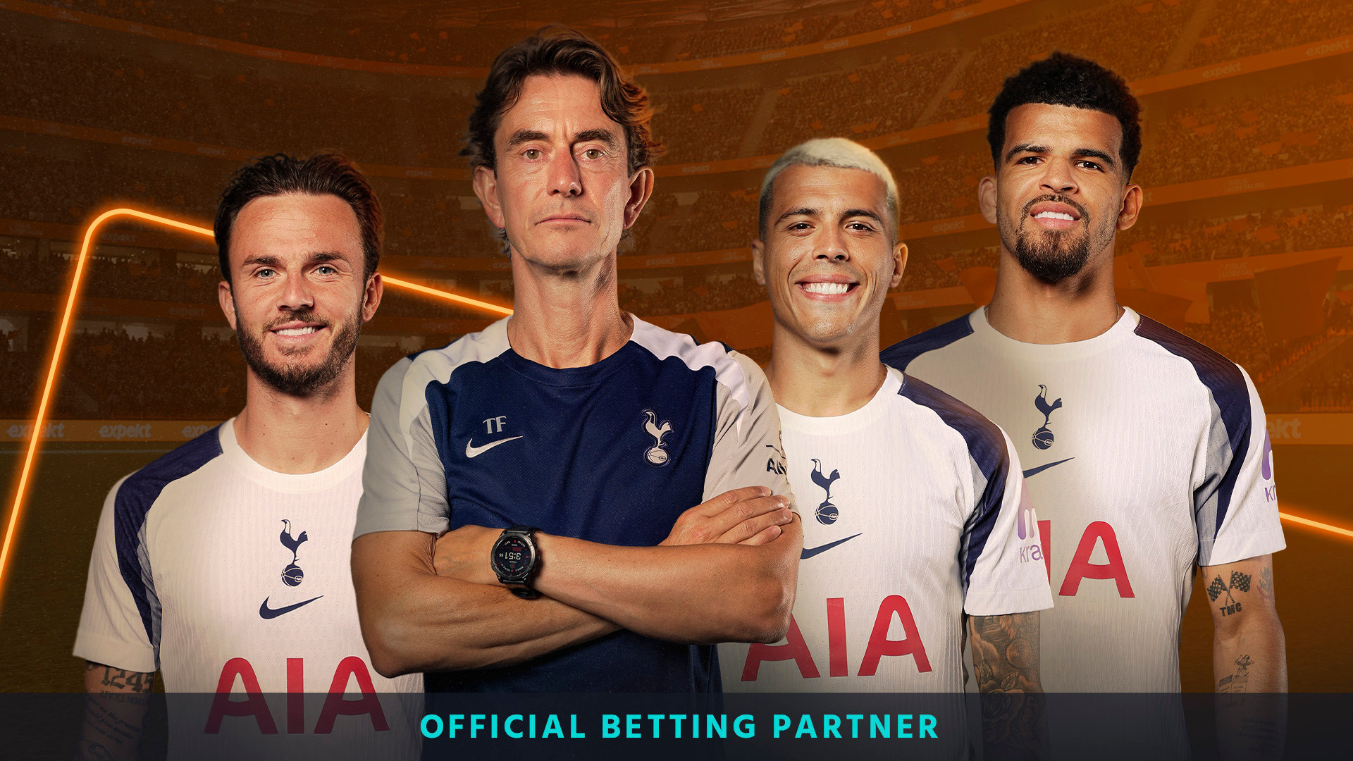 Tottenham spillere og manager.