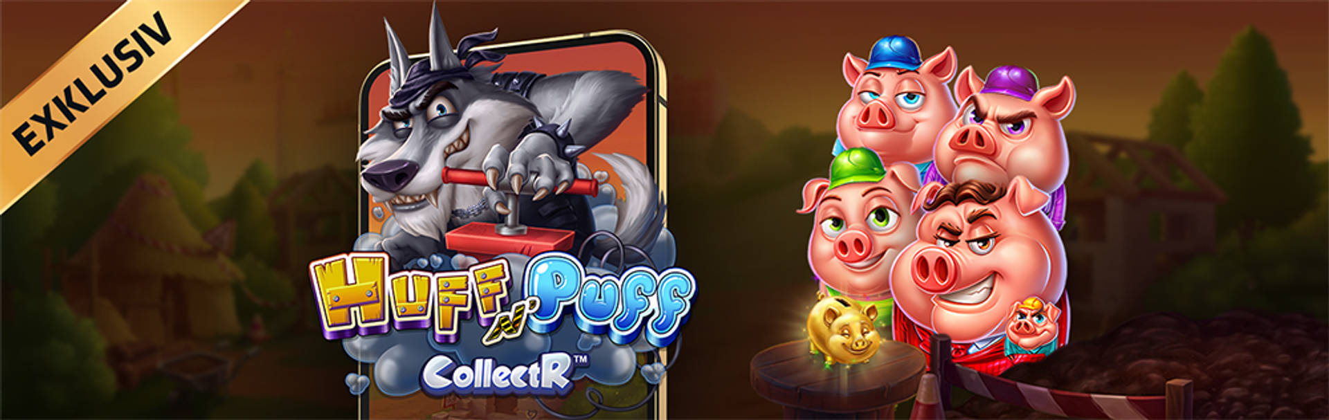 Exklusivt spel: Varg med sprängmedel och grisar.