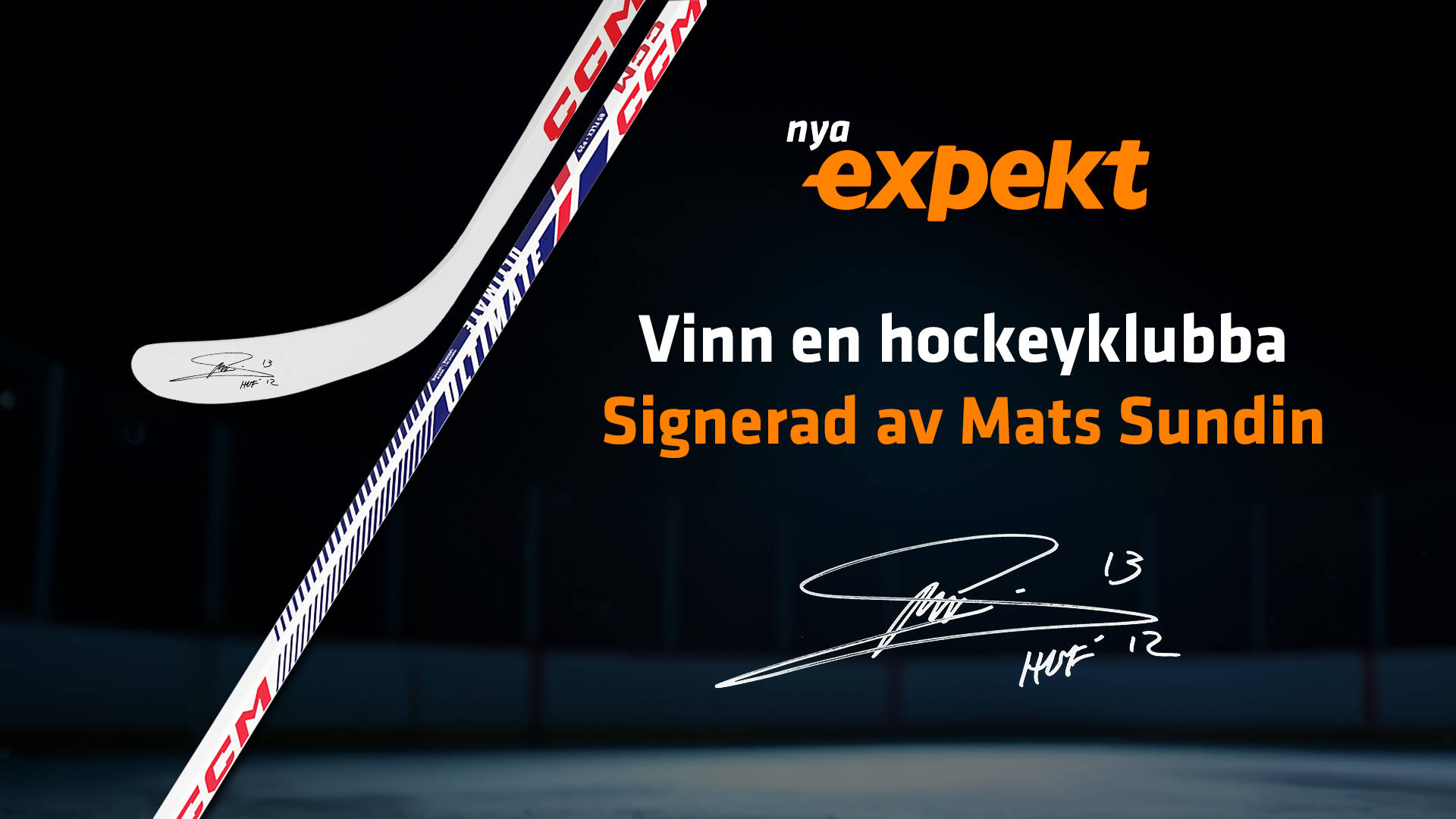 Vinn en signerad hockeyklubba av Mats Sundin från Expekt