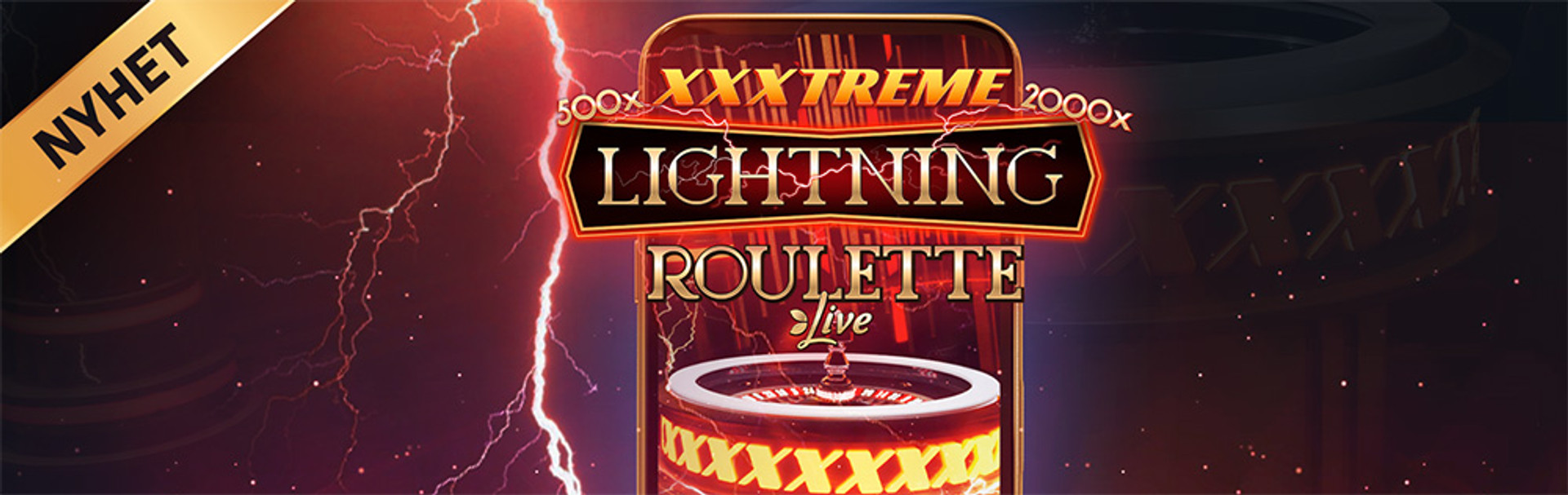 XXXTreme Lightning Roulette Live casinospel med blixtar.